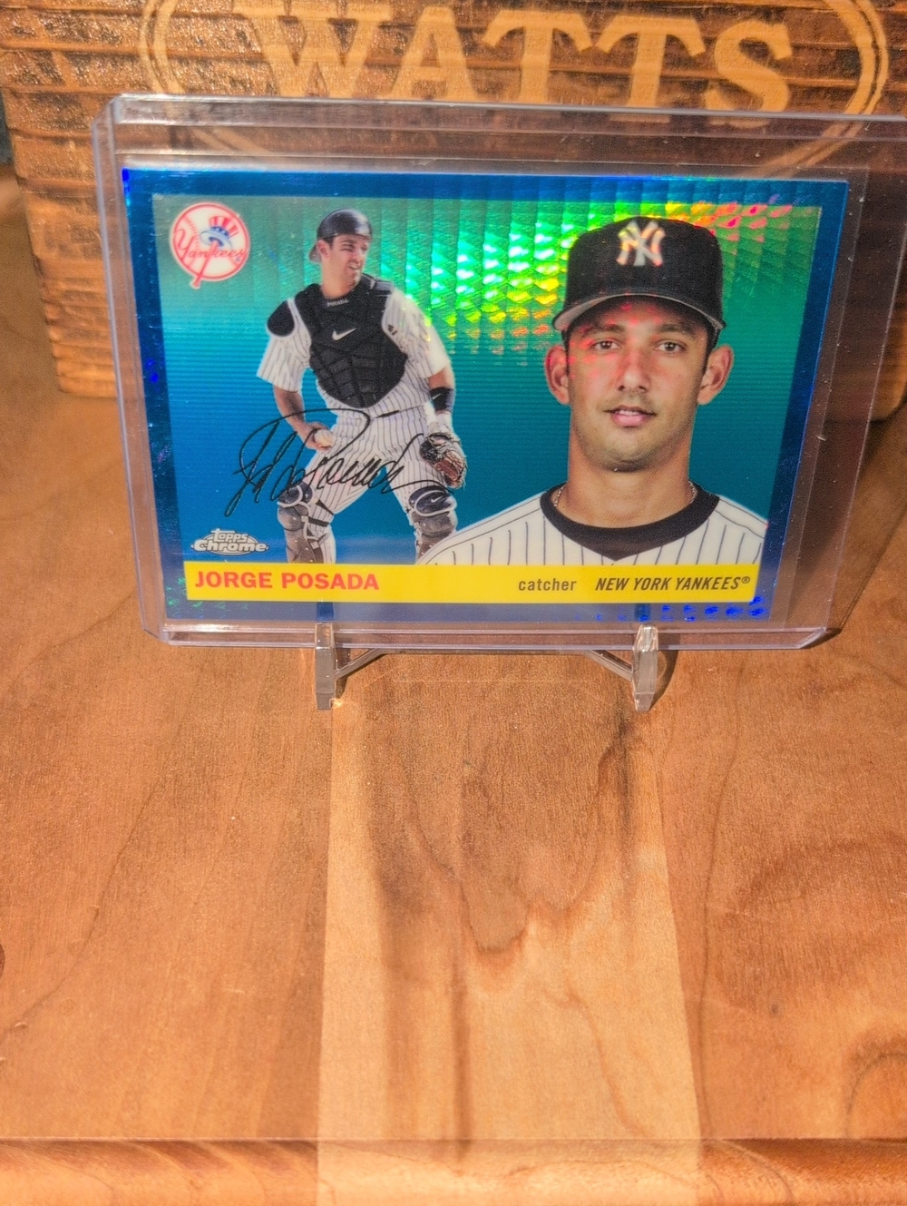 2025 Topps Chrome Jorge Pasada Blue Refractor Yankees
